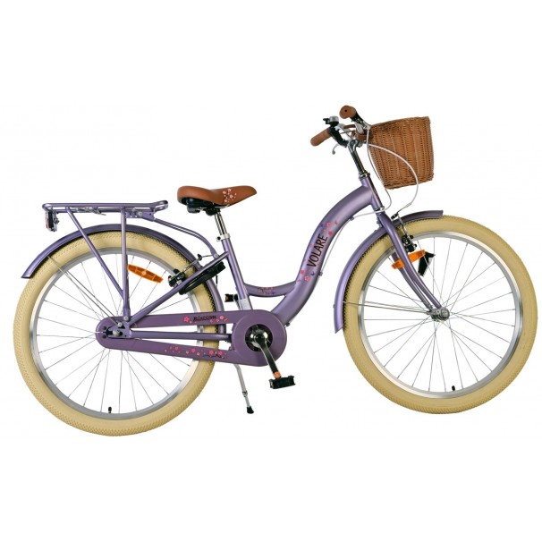 Volare Blossom pigecykel 24 tommer lilla | To håndbremser