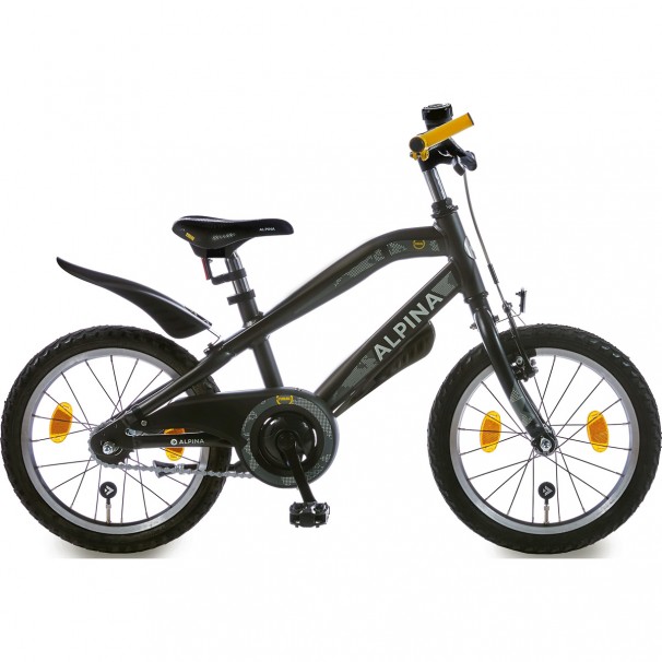Alpina Trial Børnecykel 18 tommer Drenge Space Sort Matt