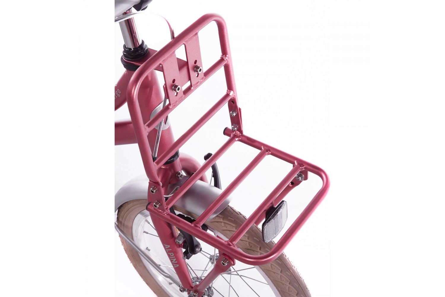 Alpina Cargo Hollandcykel 16 tommer Piger Bær Rød Matt Alpina Cargo Hollandcykel 16 tommer Piger Bær Rød Matt