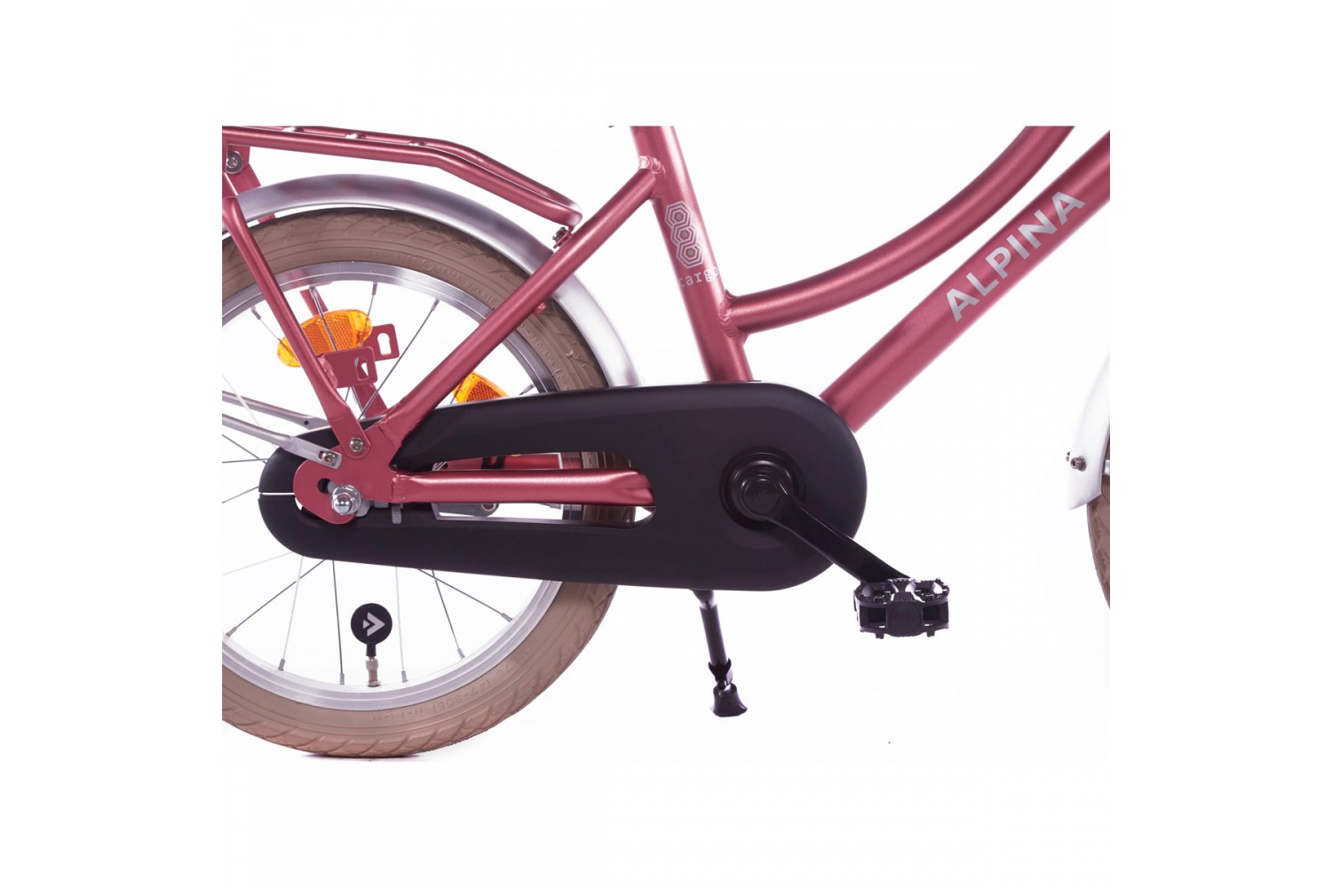 Alpina Cargo Hollandcykel 16 tommer Piger Bær Rød Matt Alpina Cargo Hollandcykel 16 tommer Piger Bær Rød Matt