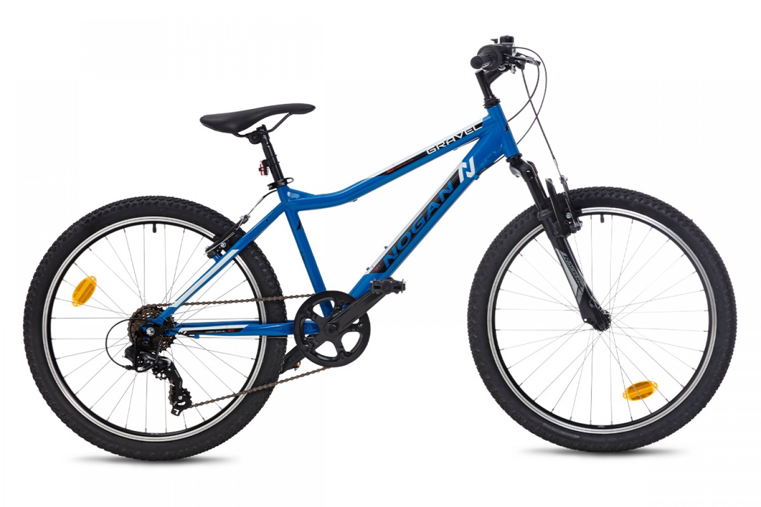 Nogan Gravel GO Suspension Børne Mountainbike 24 tommer Ocean Blue Nogan Gravel GO Suspension Børne Mountainbike 24 tommer Ocean Blue