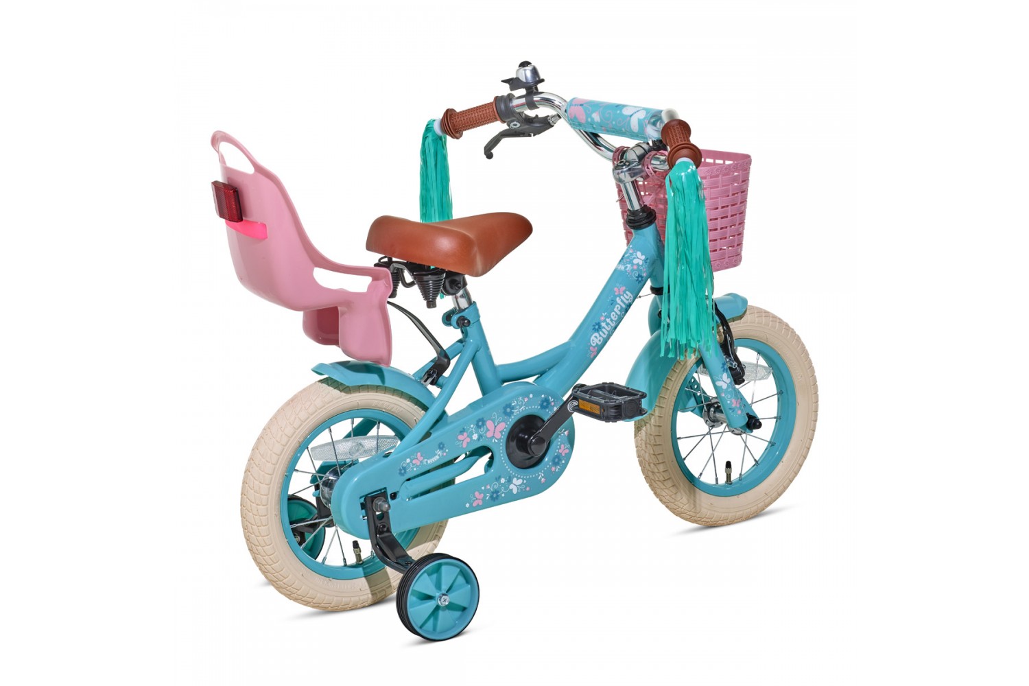 Nogan Butterfly 12-tommer børnecykel piger Turquoise Nogan Butterfly 12 tommer Børnecykel Piger Turkis