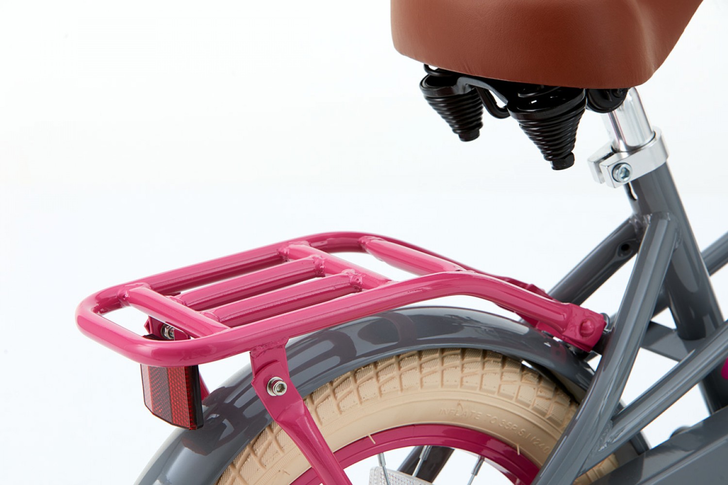 Supersuper Lola Børnecykel 14 tommer Piger Grå Lyserød Supersuper Lola Børnecykel 14 tommer Piger Grå Lyserød