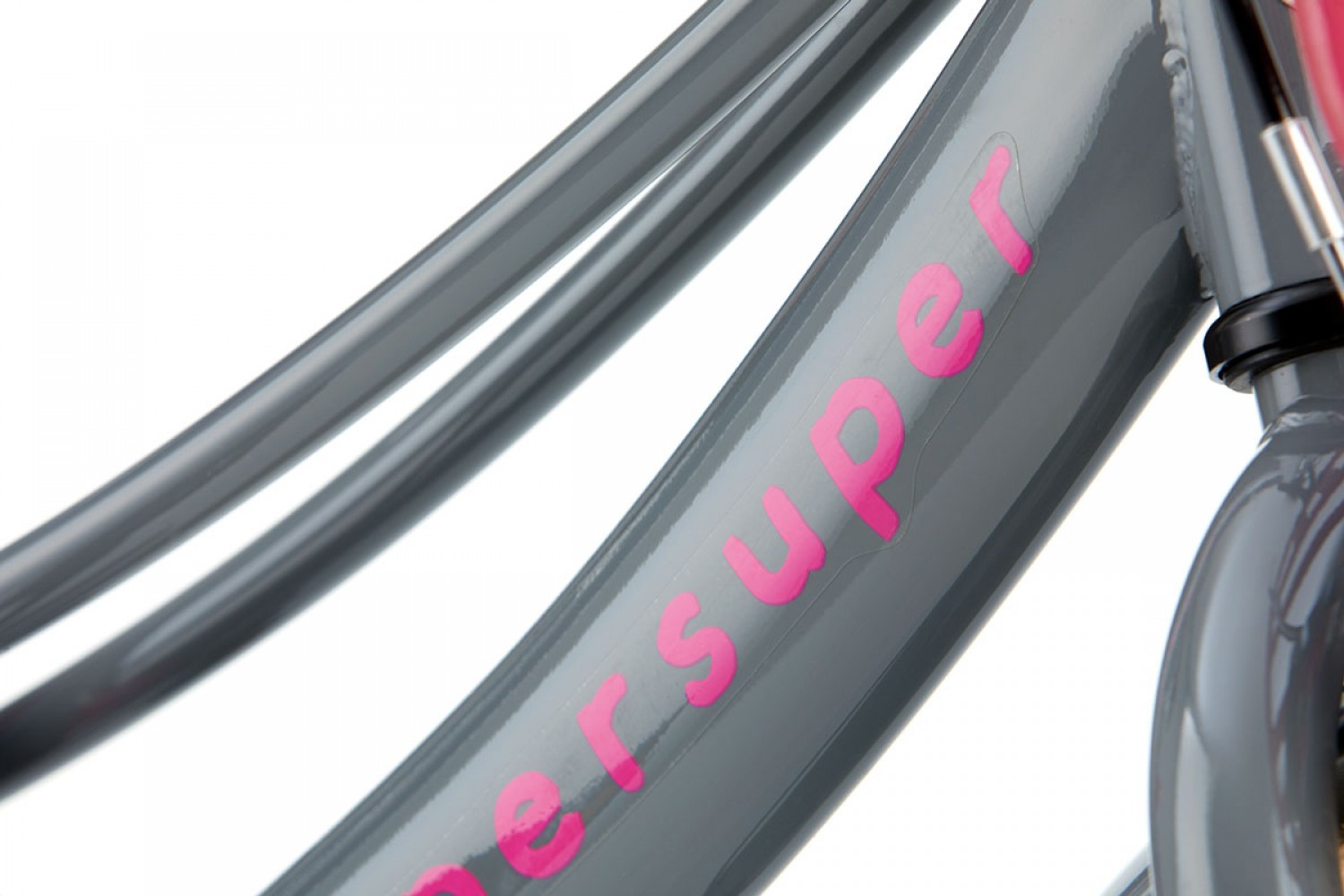 Supersuper Lola Børnecykel 14 tommer Piger Grå Lyserød Supersuper Lola Børnecykel 14 tommer Piger Grå Lyserød