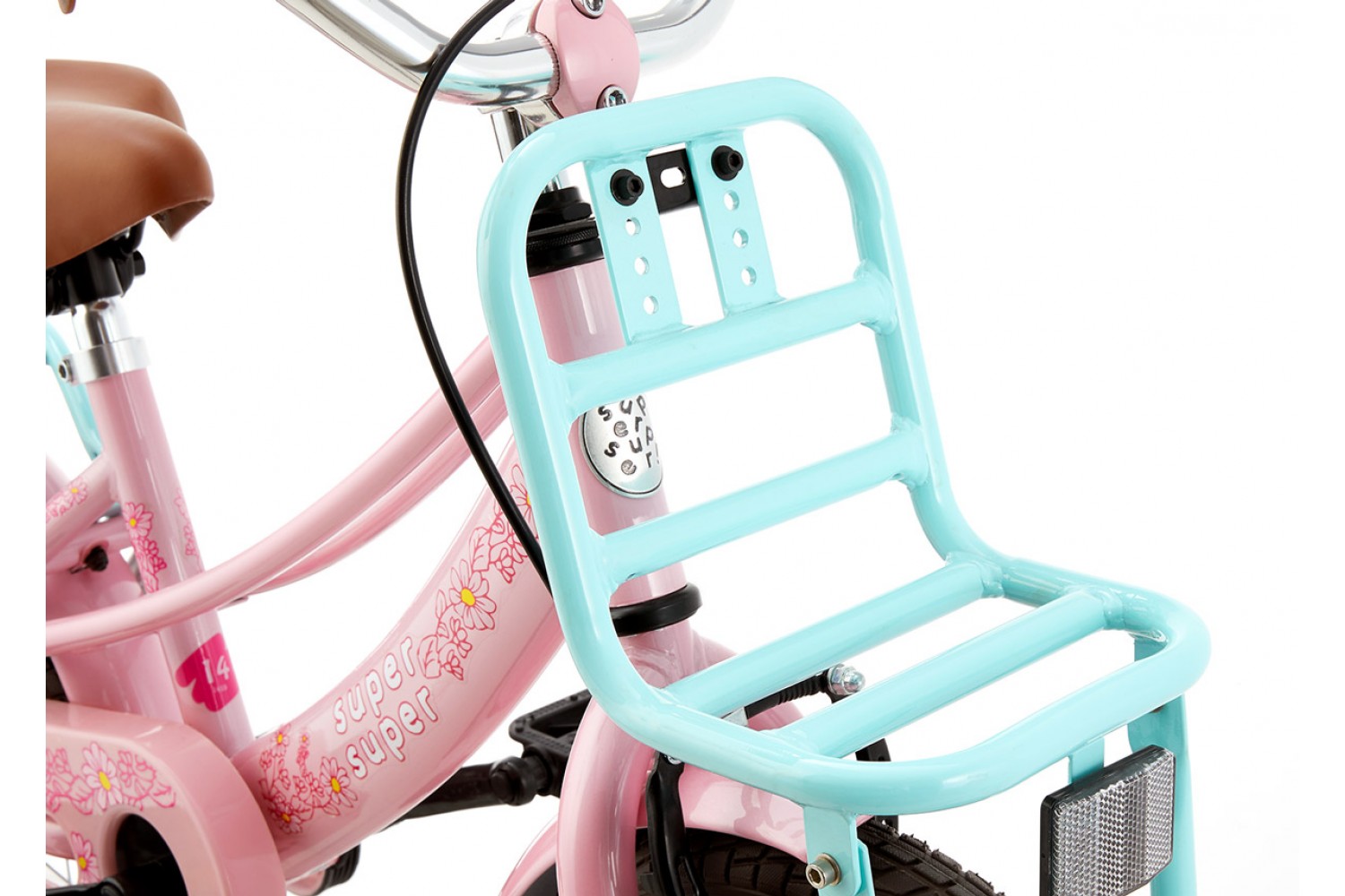 Supersuper Lola Børnecykel 14 tommer Piger Pink Turkis Supersuper Lola Børnecykel 14 tommer Piger Pink-Turkis