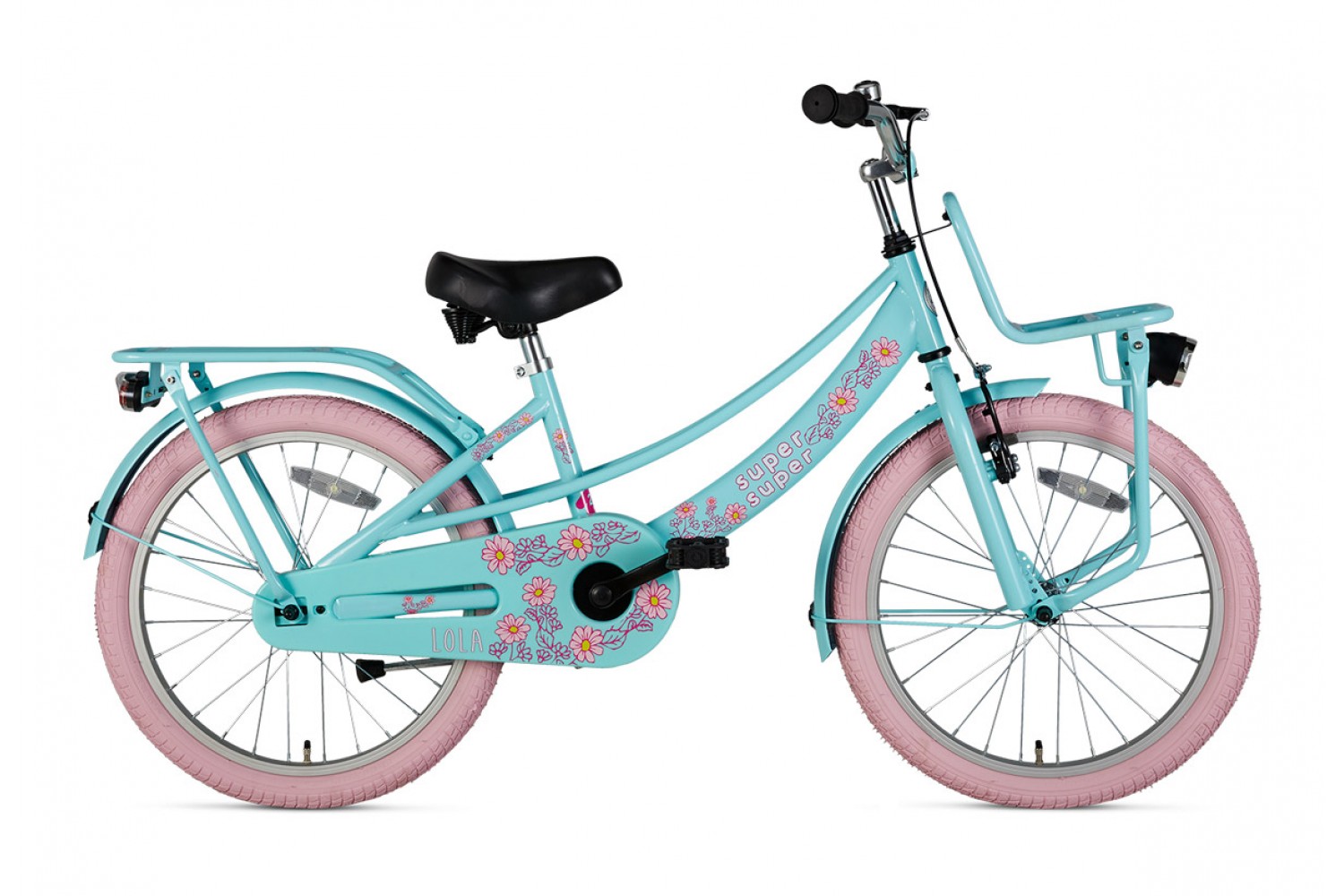 Supersuper Lola 20-tommer pigecykel Mint Pink Supersuper Lola Børnecykel 20 tommer Piger Mint-Rosa
