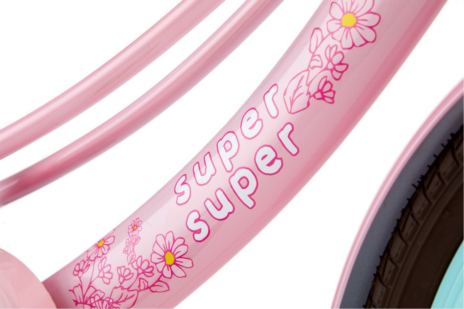Supersuper Lola Børnecykel 20 tommer Piger Pink-Turkis