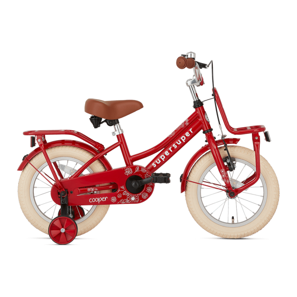 Supersuper Cooper Børnecykel 12 tommer Piger Rød