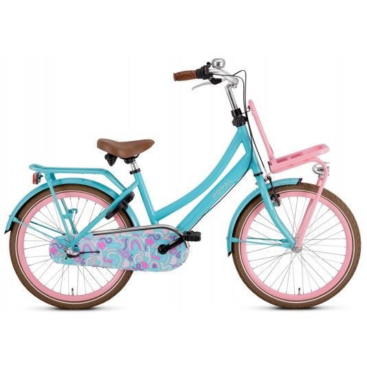 Popal Daily Dutch Basic+ N3 Hollandcykel 22 tommer Piger Turkis Lyserød