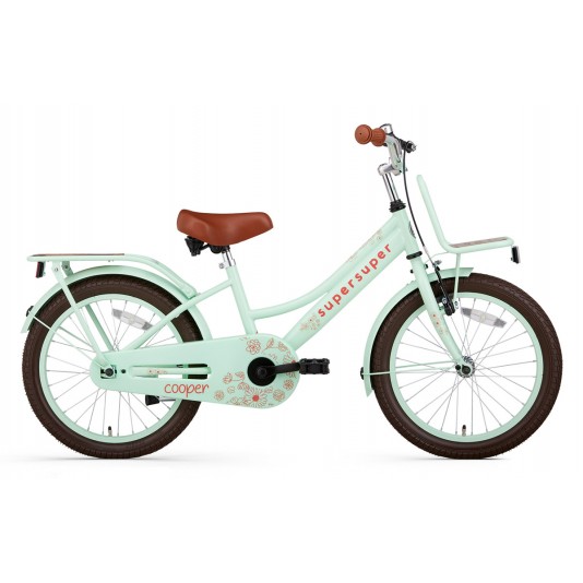 Supersuper Cooper Bamboo Børnecykel 18 tommer Piger Pistaciegrøn