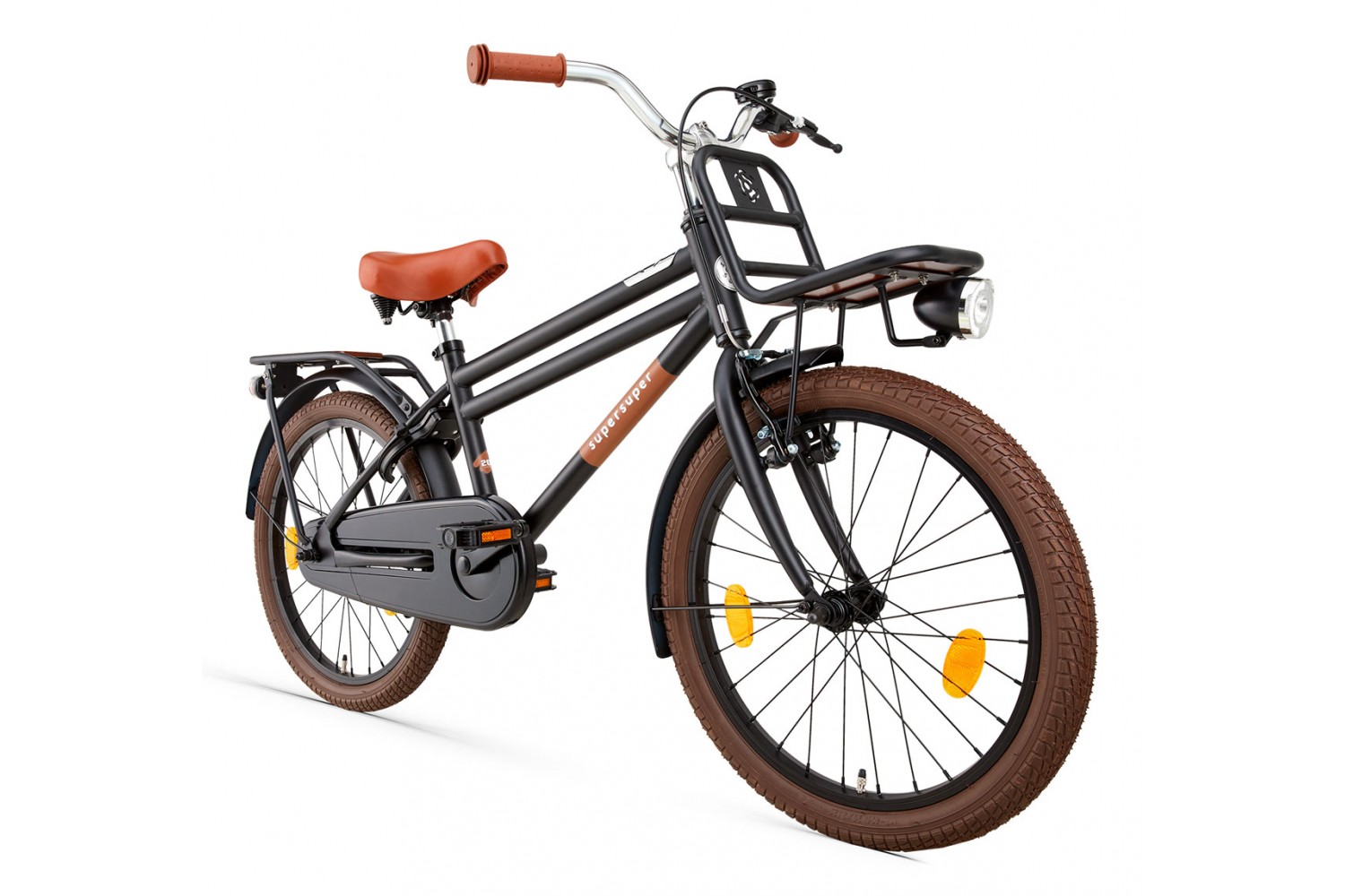Supersuper Cooper Bamboo drengecykel 20 tommer Matt Black Supersuper Cooper Bamboo 20 tommer Børnecykel Drenge Mat Sort