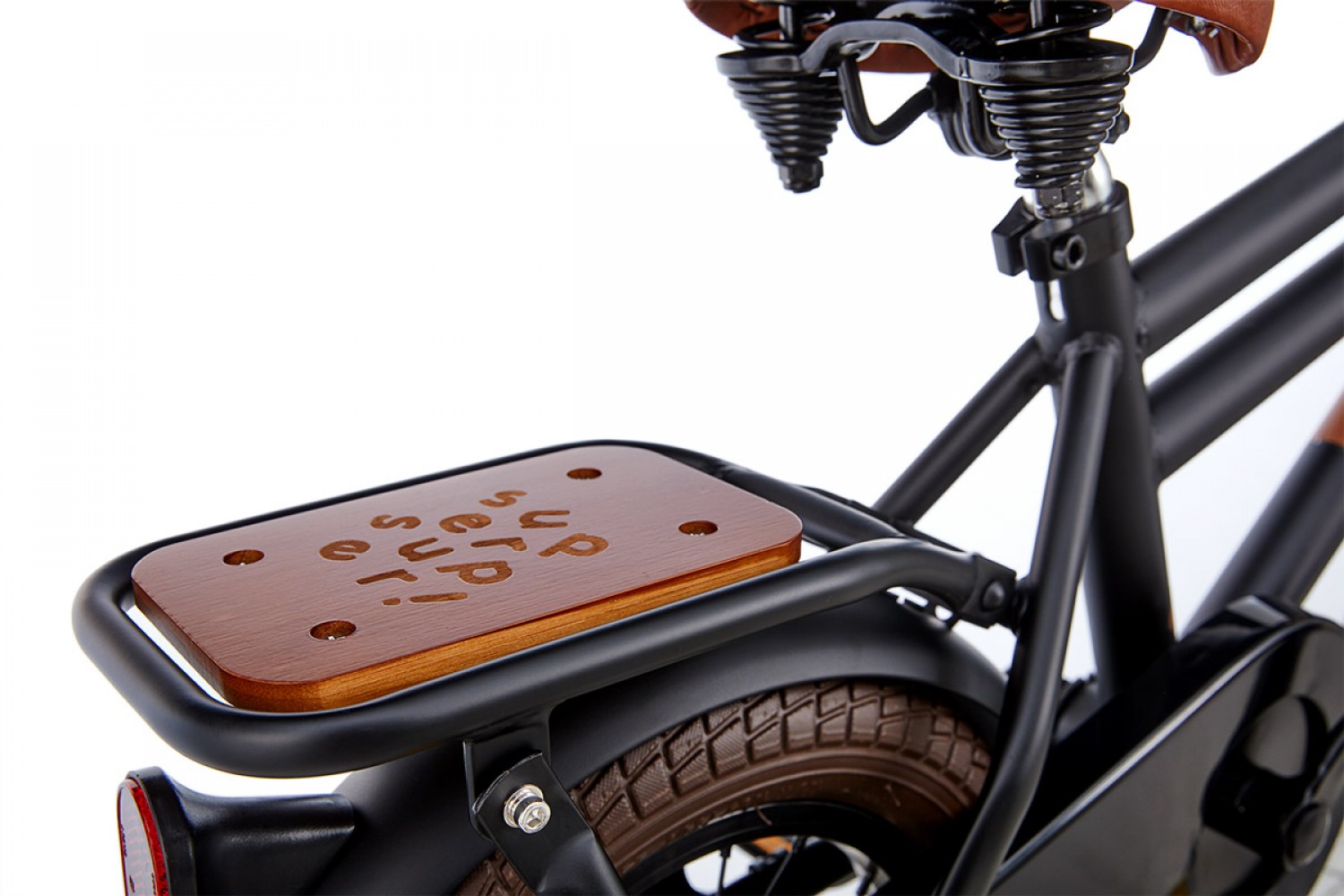 Supersuper Cooper Bamboo Børnecykel 12 tommer Drenge Matt Black Supersuper Cooper Bamboo 12 tommer Børnecykel Drenge Mat Sort