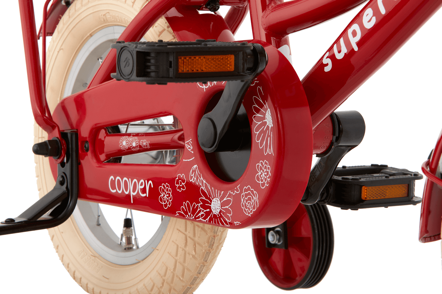 Supersuper Cooper 12 tommer Børnecykel Piger Rød Supersuper Cooper 12 tommer Børnecykel Piger Rød