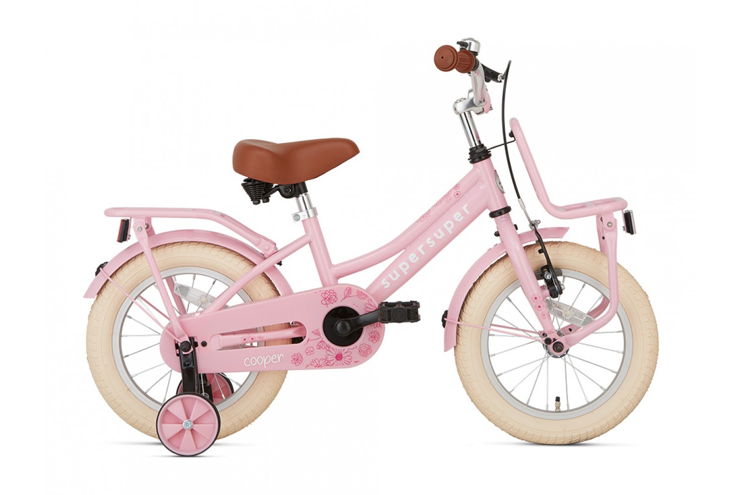 Supersuper Cooper 14 tommer Børnecykel Piger Pink Supersuper Cooper 14 tommer Børnecykel Piger Pink