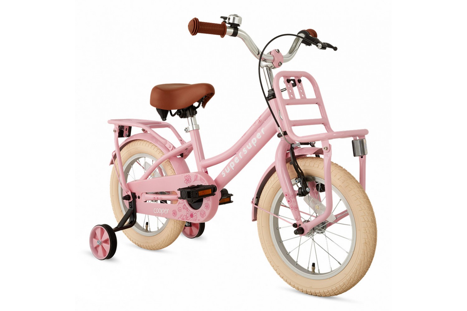 Supersuper Cooper 14 tommer Børnecykel Piger Pink Supersuper Cooper 14 tommer Børnecykel Piger Pink