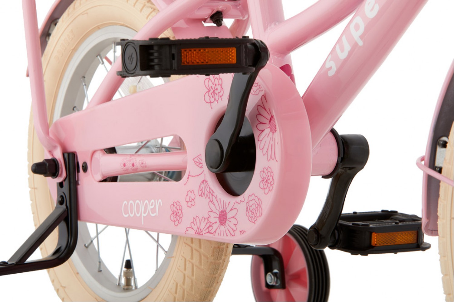 Supersuper Cooper 14 tommer Børnecykel Piger Pink Supersuper Cooper 14 tommer Børnecykel Piger Pink