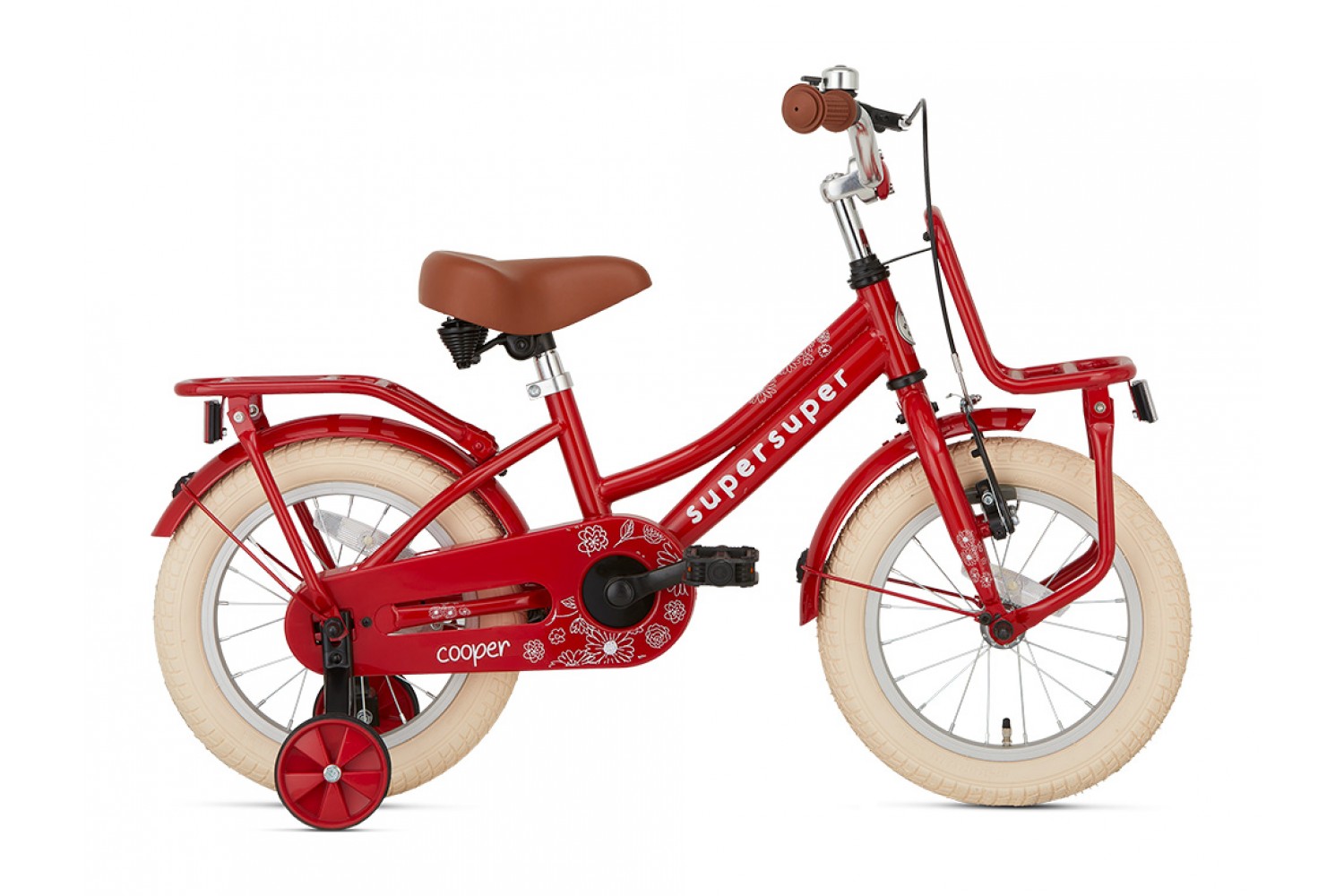 Supersuper Cooper Børnecykel 16 tommer Piger Rød Supersuper Cooper Børnecykel 16 tommer Piger Rød