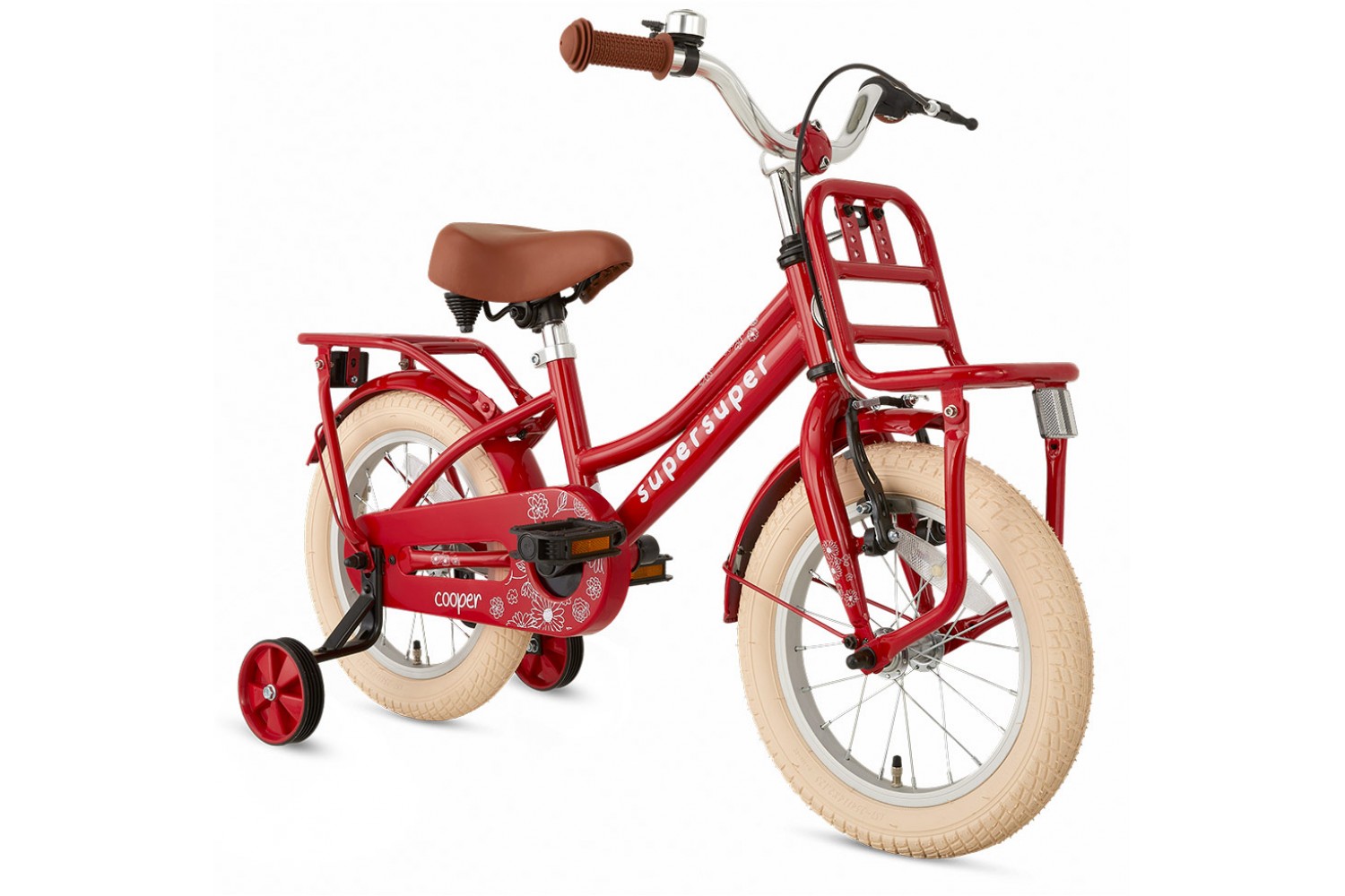 Supersuper Cooper Børnecykel 16 tommer Piger Rød Supersuper Cooper Børnecykel 16 tommer Piger Rød