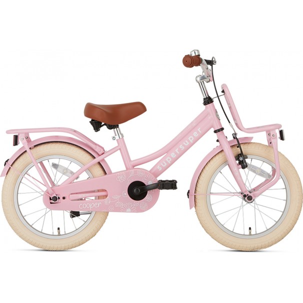 Supersuper Cooper Børnecykel 16 tommer Piger Pink