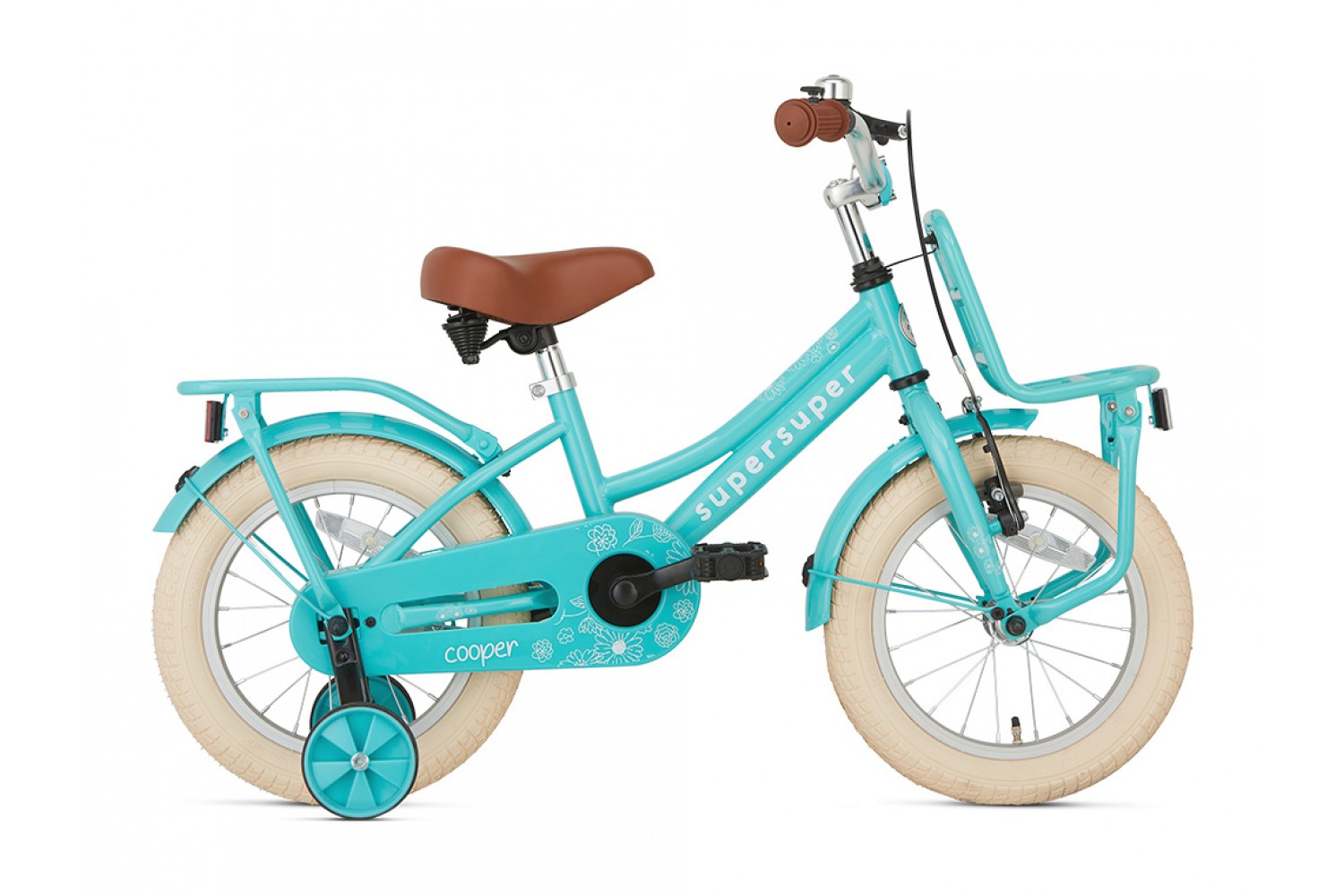 Supersuper Cooper Børnecykel 16 tommer Piger Turkis Supersuper Cooper Børnecykel 16 tommer Piger Turkis