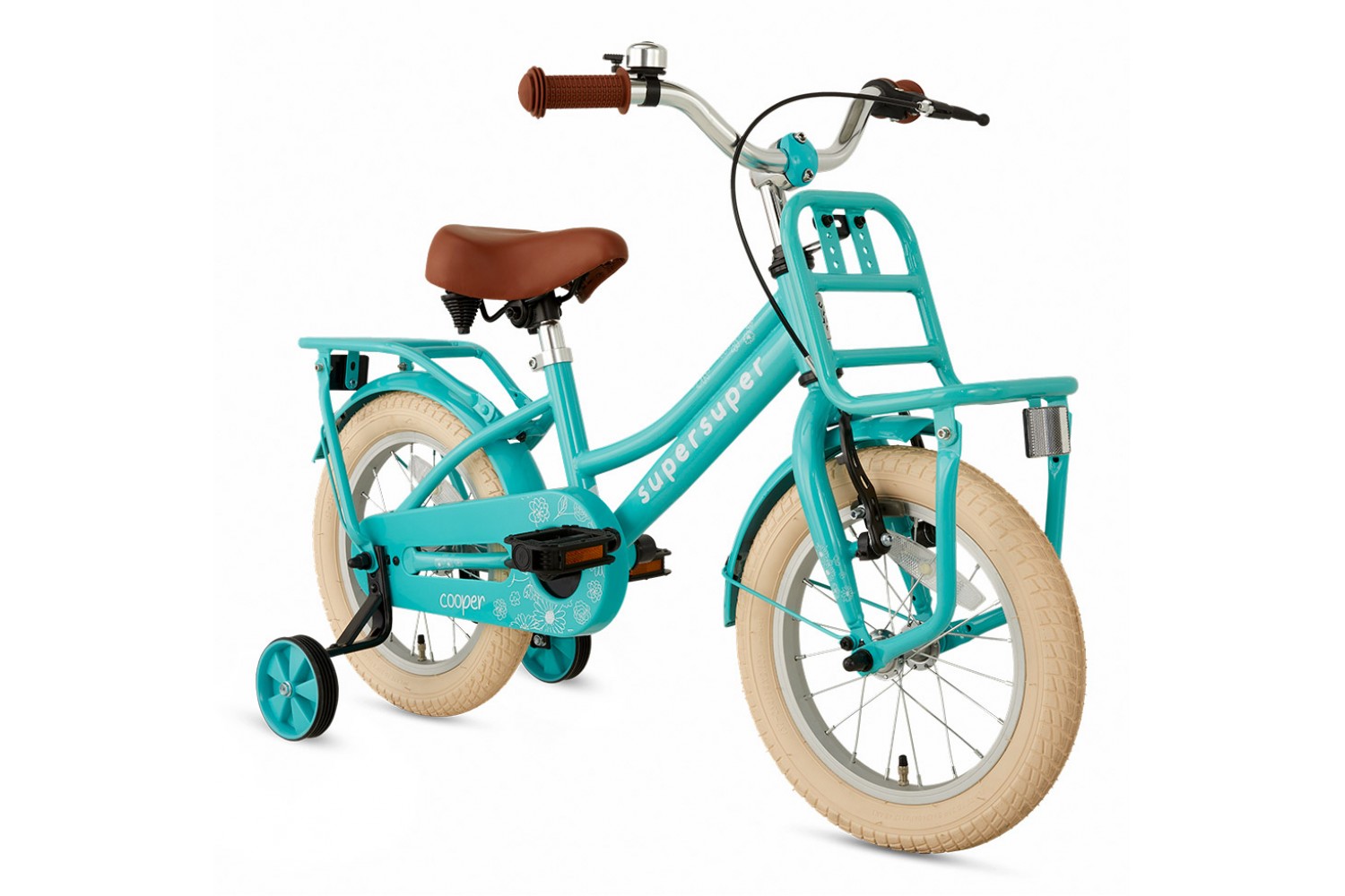 Supersuper Cooper Børnecykel 16 tommer Piger Turkis Supersuper Cooper Børnecykel 16 tommer Piger Turkis