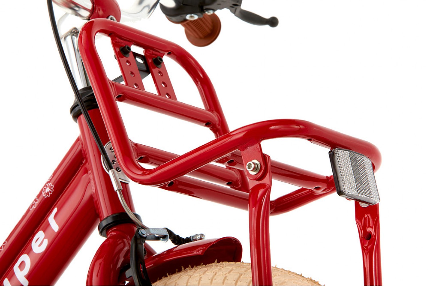 Supersuper Cooper Pigecykel 18 tommer Rød Supersuper Cooper Børnecykel 18 tommer Piger Rød