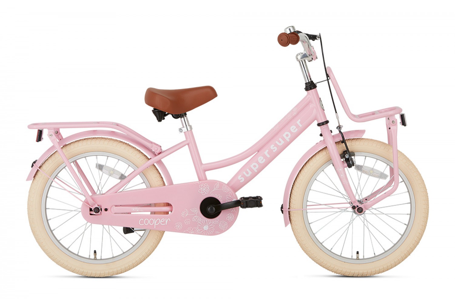 Supersuper Cooper Pigecykel 18 tommer Pink Supersuper Cooper Børnecykel 18 tommer Piger Pink