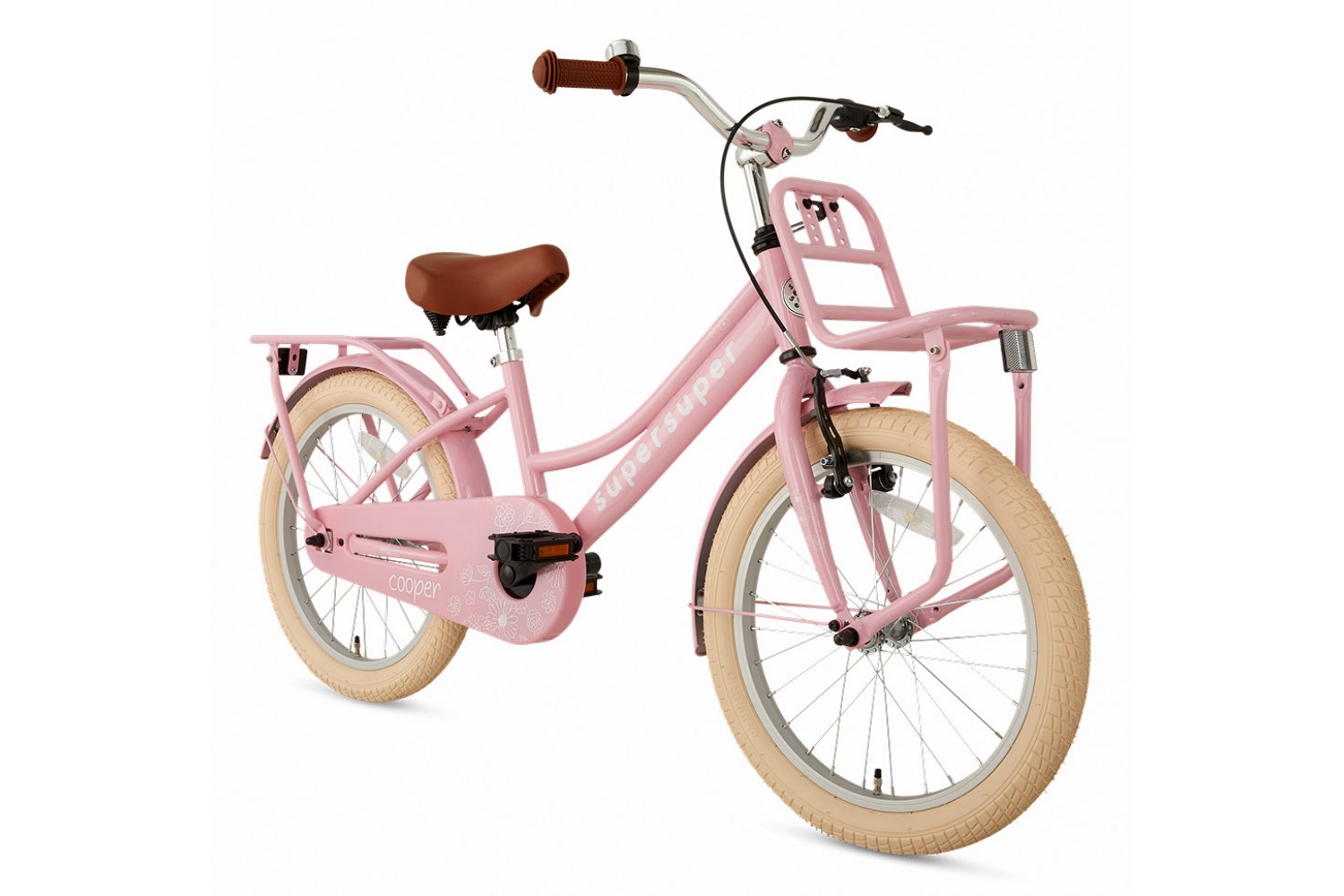 Supersuper Cooper Pigecykel 18 tommer Pink Supersuper Cooper Børnecykel 18 tommer Piger Pink