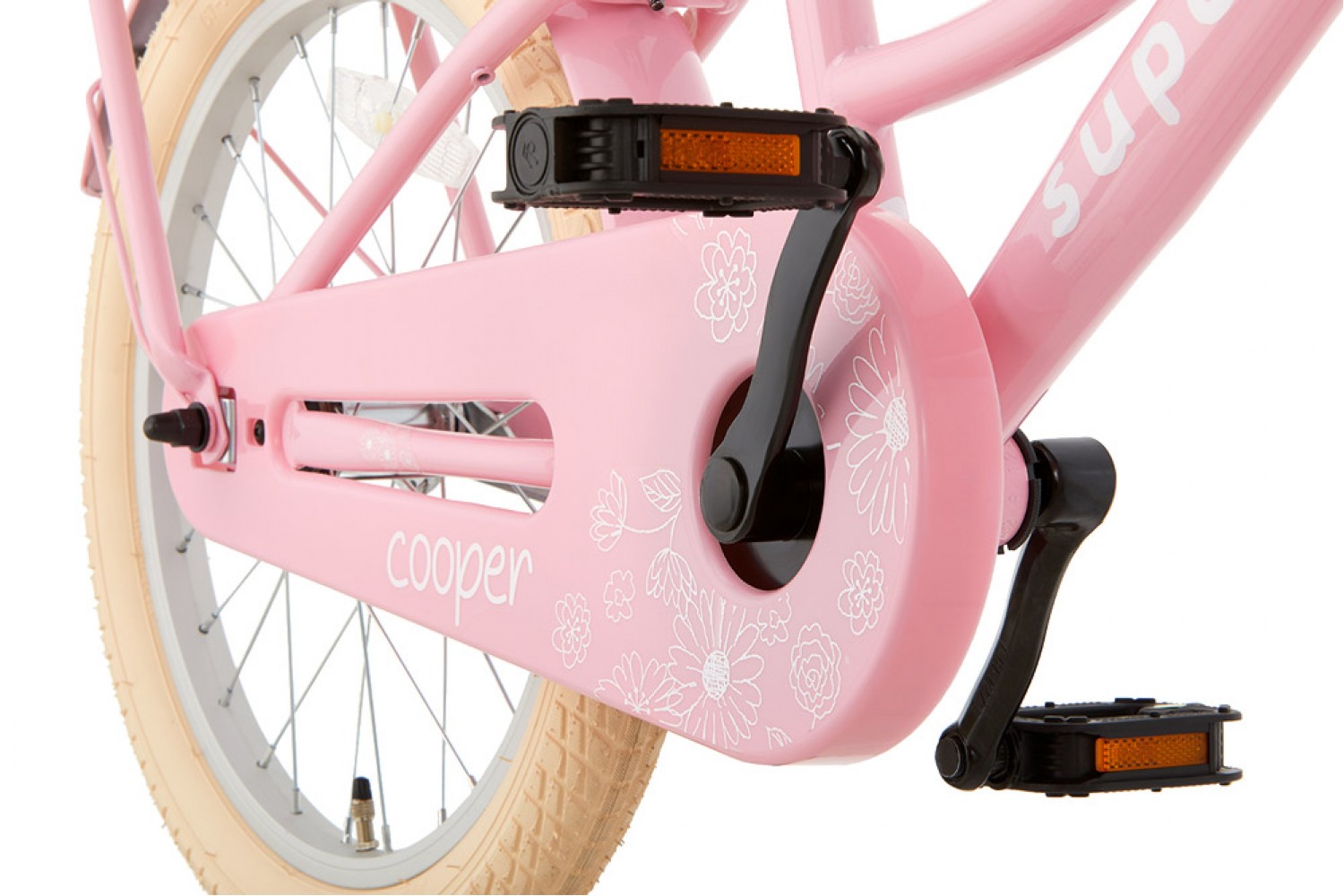 Supersuper Cooper Pigecykel 18 tommer Pink Supersuper Cooper Børnecykel 18 tommer Piger Pink