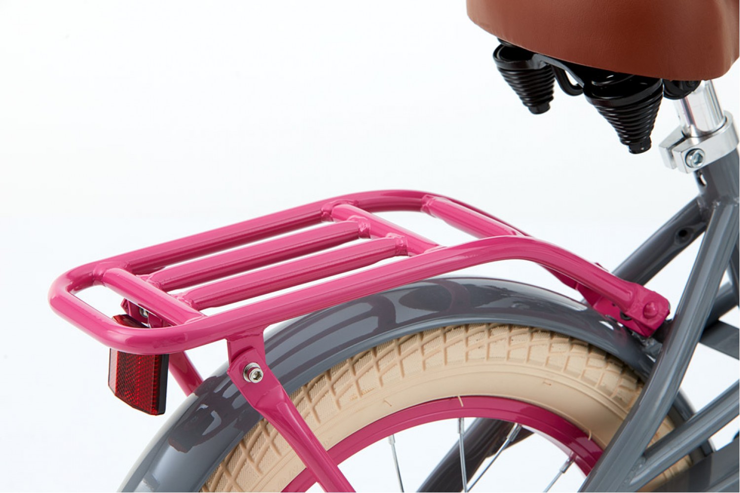 Supersuper Lola Børnecykel 16 tommer Piger Grå Lyserød Supersuper Lola Børnecykel 16 tommer Piger Grå Lyserød