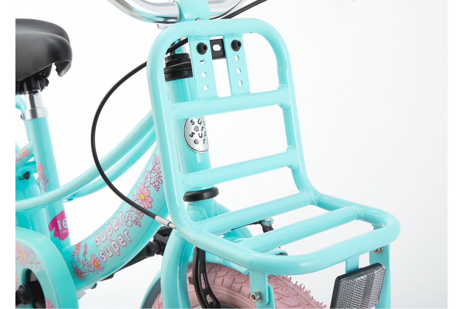 Supersuper Lola Børnecykel 16 tommer Piger Mint Pink Supersuper Lola Børnecykel 16 tommer Piger Mint-Rosa