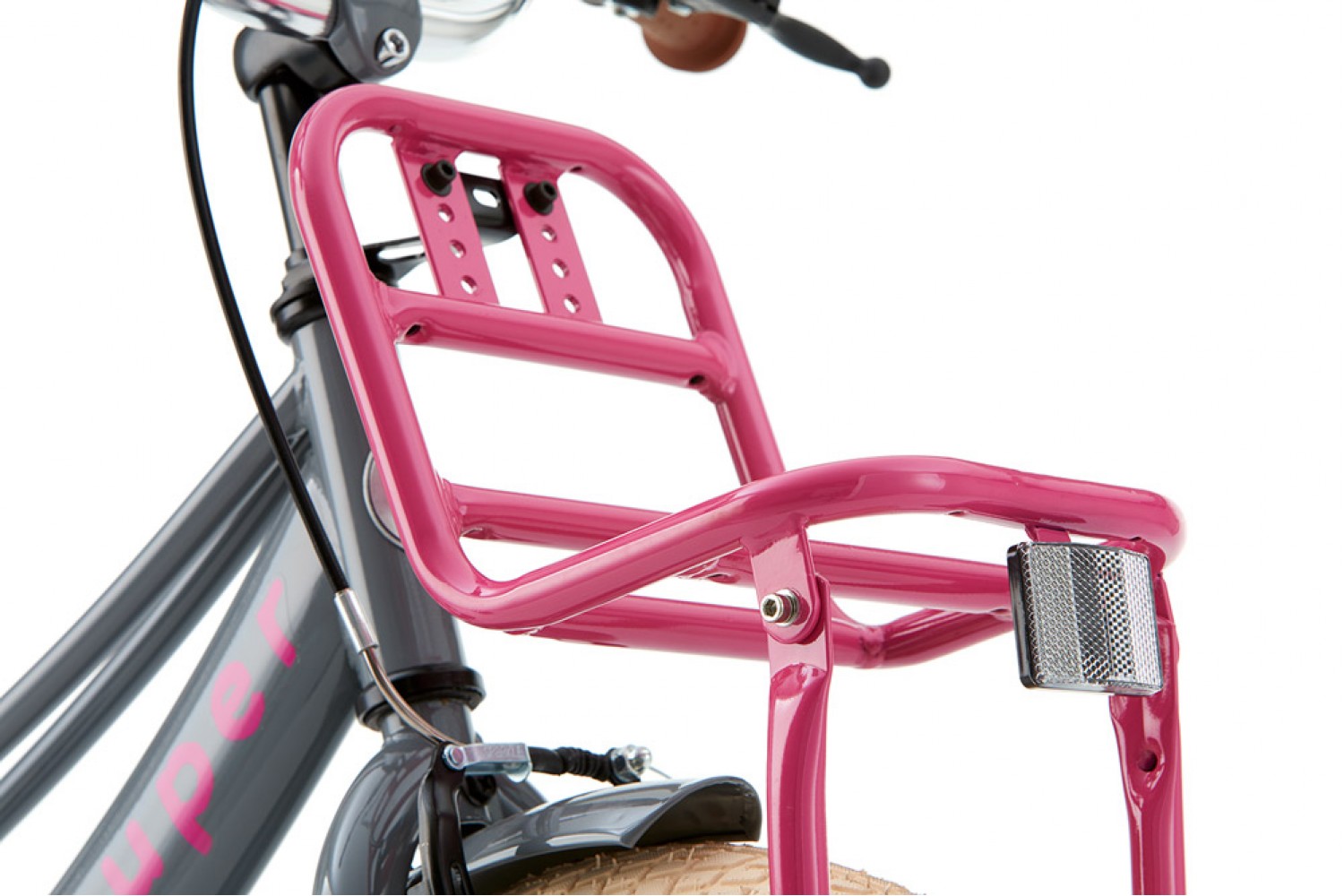 Supersuper Lola Pigecykel 18 tommer Grå Lyserød Supersuper Lola Børnecykel 18 tommer Piger Grå Lyserød