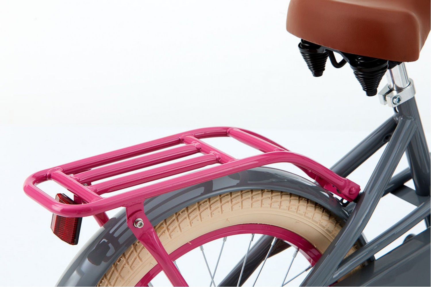 Supersuper Lola Pigecykel 18 tommer Grå Lyserød Supersuper Lola Børnecykel 18 tommer Piger Grå Lyserød