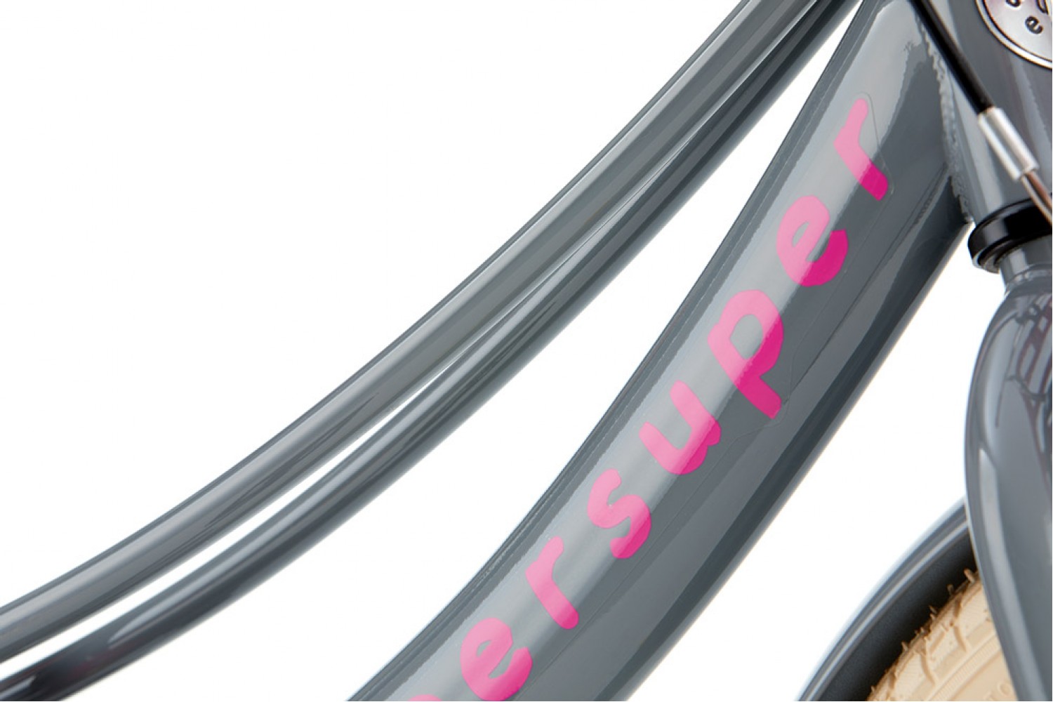 Supersuper Lola Pigecykel 18 tommer Grå Lyserød Supersuper Lola Børnecykel 18 tommer Piger Grå Lyserød