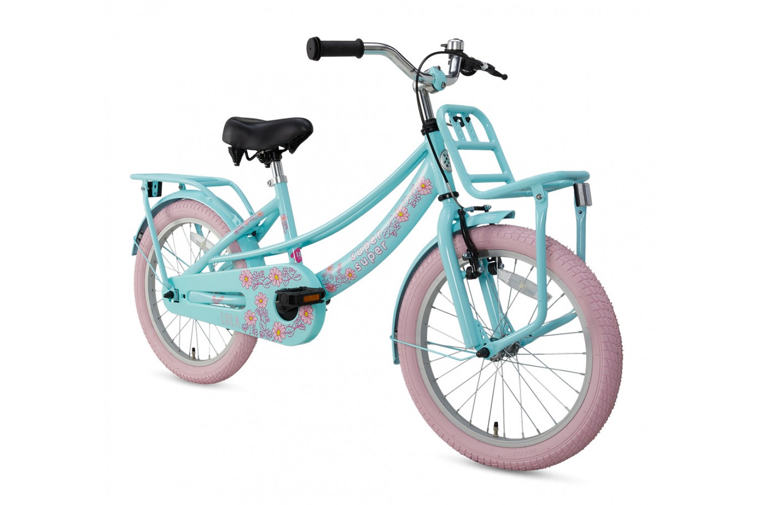Supersuper Lola Pigecykel 18 tommer Mint Pink Supersuper Lola Børnecykel 18 tommer Piger Mint-Rosa