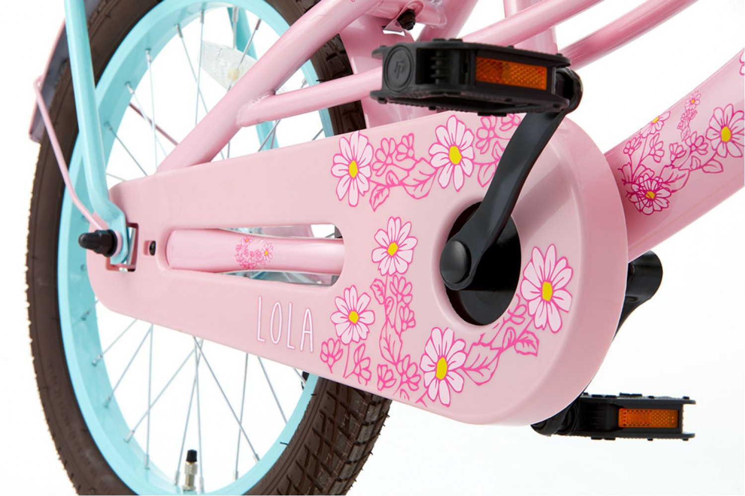 Supersuper Lola Børnecykel 18 tommer Piger Pink-Turkis