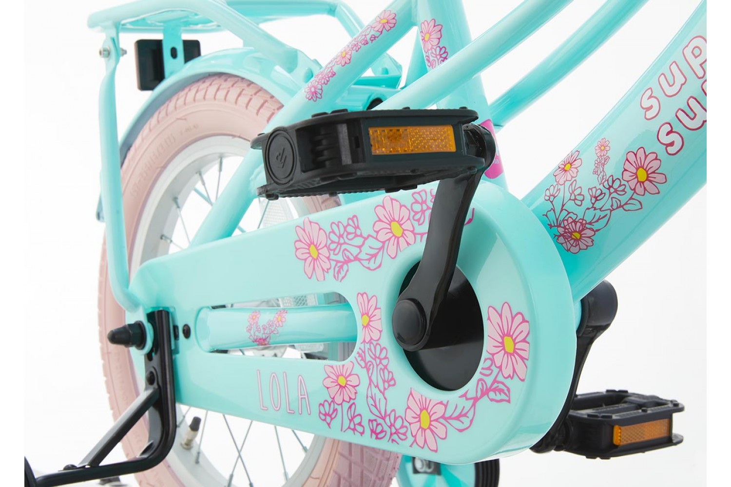 Supersuper Lola Børnecykel 14 tommer Piger Mint-rosa Supersuper Lola Børnecykel 14 tommer Piger Mint-Rosa
