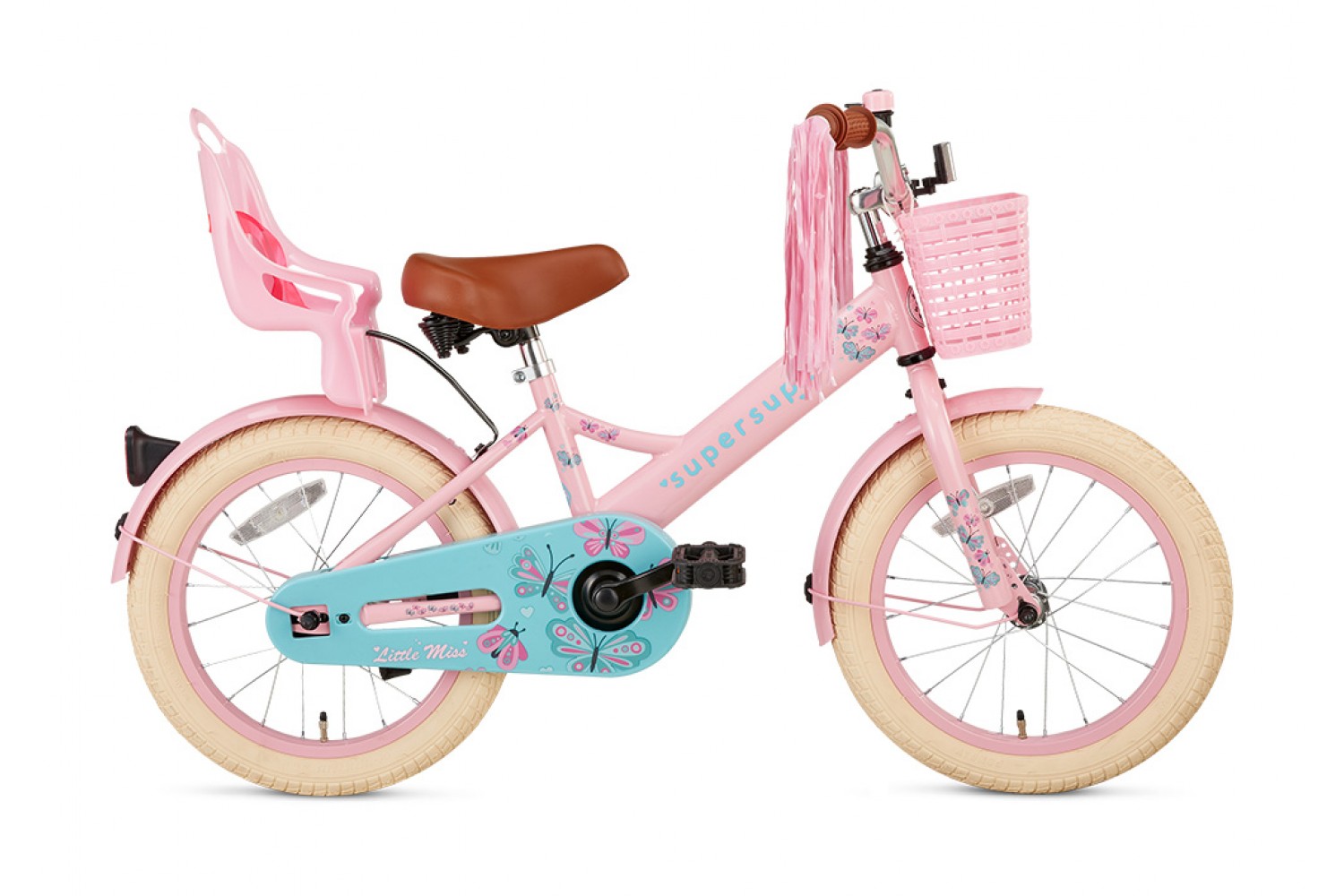 Supersuper Little Miss 16-tommer Børnecykel Piger Pink Supersuper Little Miss Børnecykel 16 tommer Piger Pink