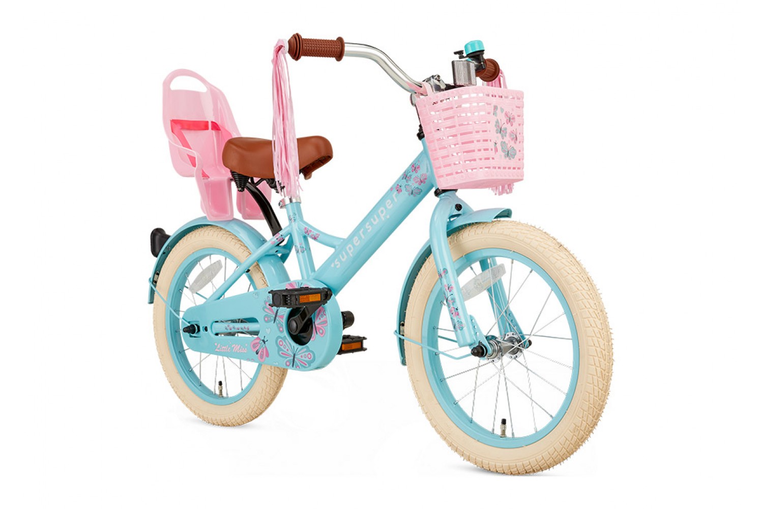 Supersuper Little Miss 16-tommer Børnecykel Piger Turquoise Supersuper Little Miss Børnecykel 16 tommer Piger Turquoise