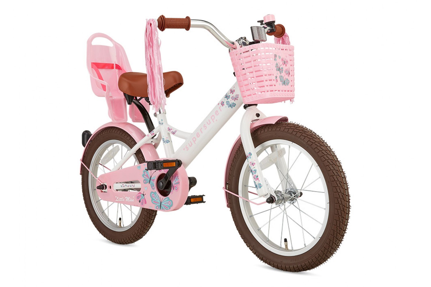 Supersuper Little Miss 16 tommer Børnecykel Piger Hvid Supersuper Little Miss Børnecykel 16 tommer Piger Hvid