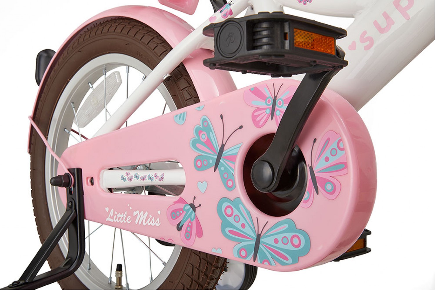 Supersuper Little Miss 16 tommer Børnecykel Piger Hvid Supersuper Little Miss Børnecykel 16 tommer Piger Hvid