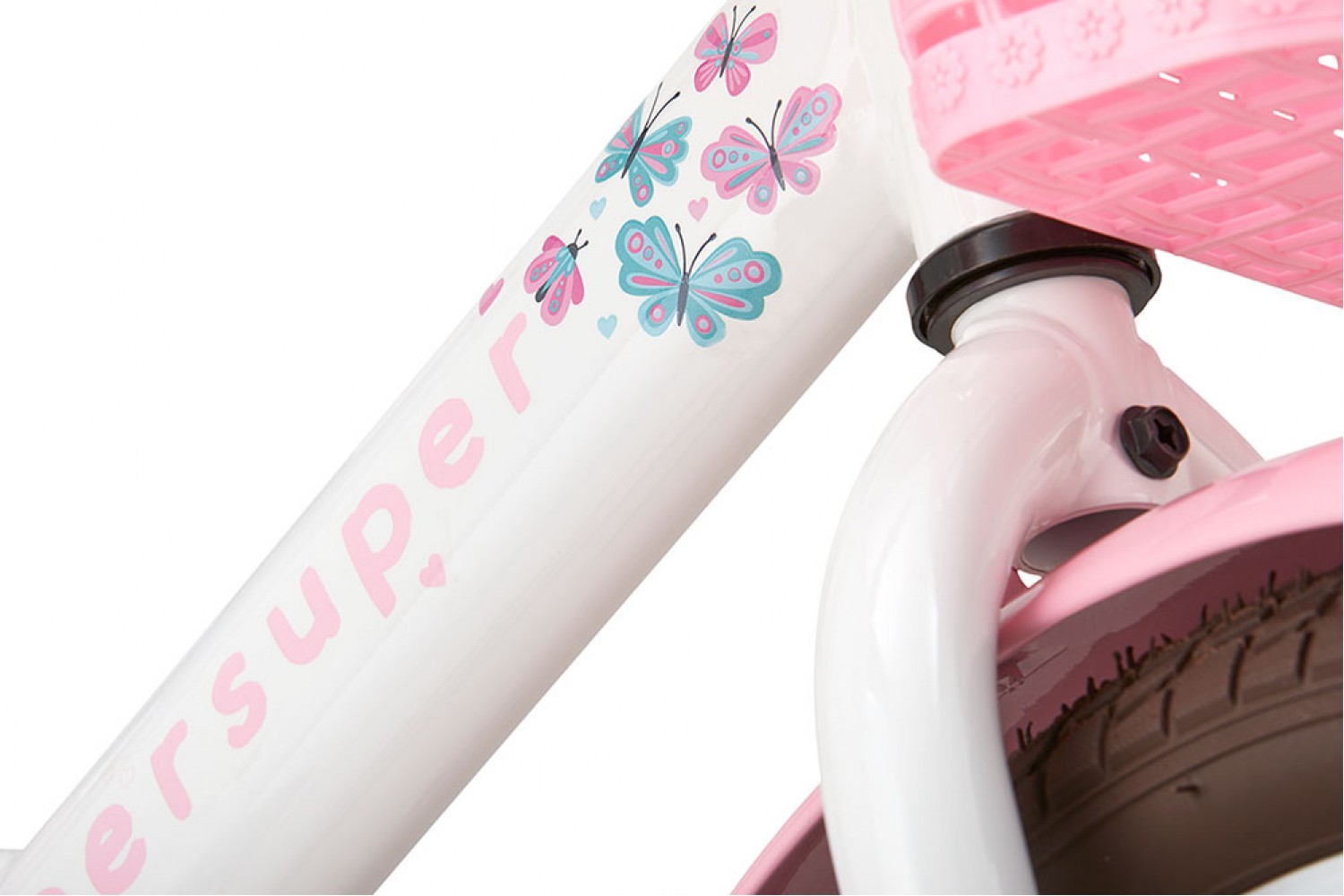 Supersuper Little Miss 16 tommer Børnecykel Piger Hvid Supersuper Little Miss Børnecykel 16 tommer Piger Hvid