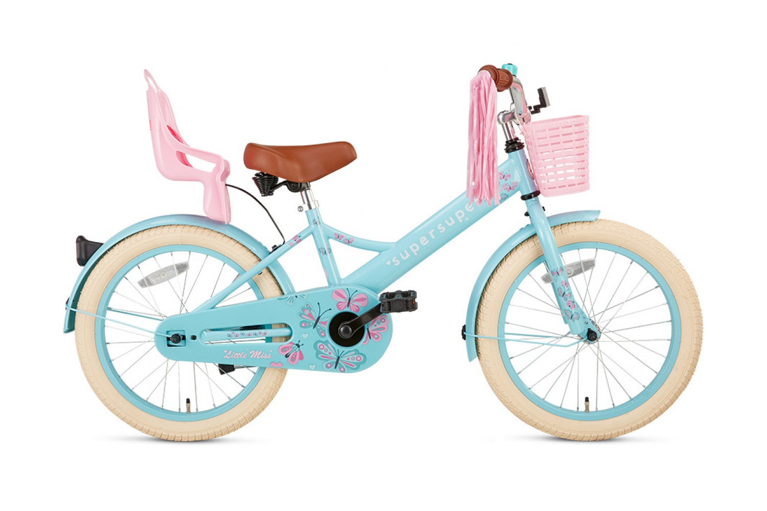 Supersuper Little Miss Girls' 18-tommer turkis cykel Supersuper Little Miss Børnecykel 18 tommer Piger Turquoise