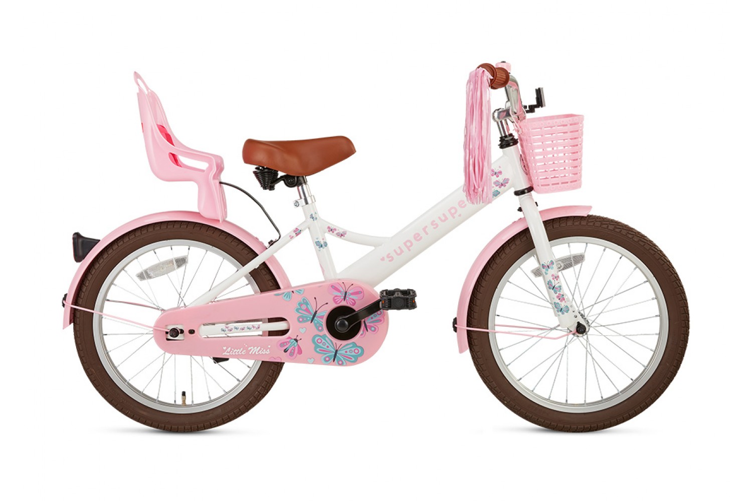 Supersuper Little Miss Pigecykel 18 tommer Hvid Supersuper Little Miss Børnecykel 18 tommer Piger Hvid