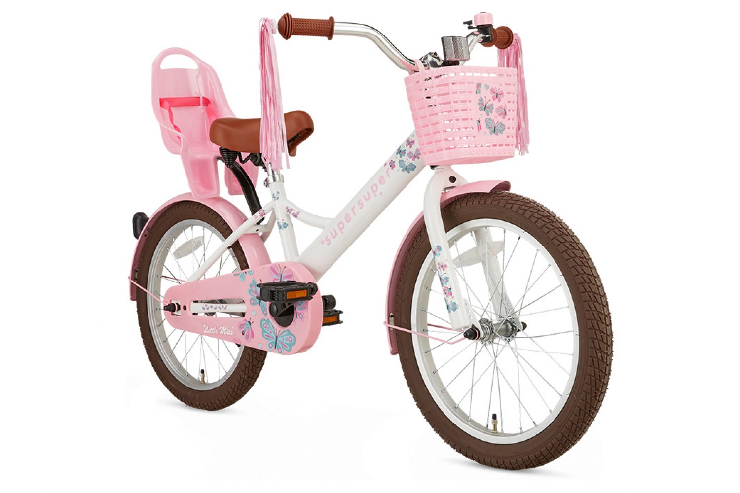 Supersuper Little Miss Pigecykel 18 tommer Hvid Supersuper Little Miss Børnecykel 18 tommer Piger Hvid