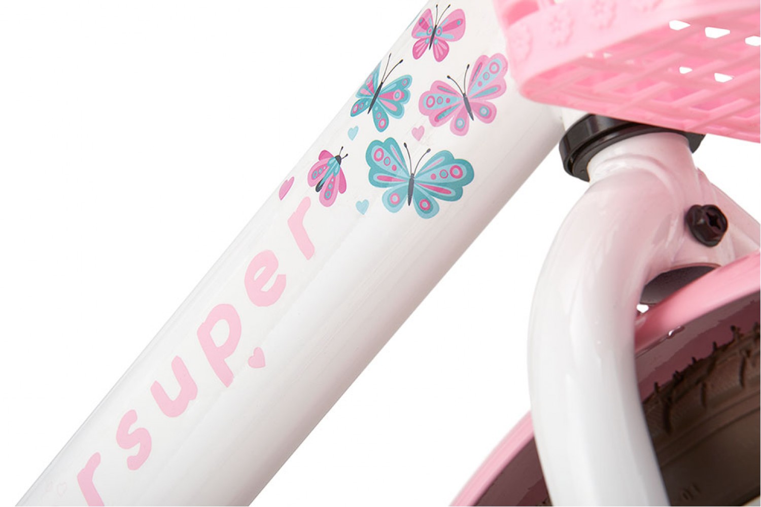 Supersuper Little Miss Pigecykel 18 tommer Hvid Supersuper Little Miss Børnecykel 18 tommer Piger Hvid