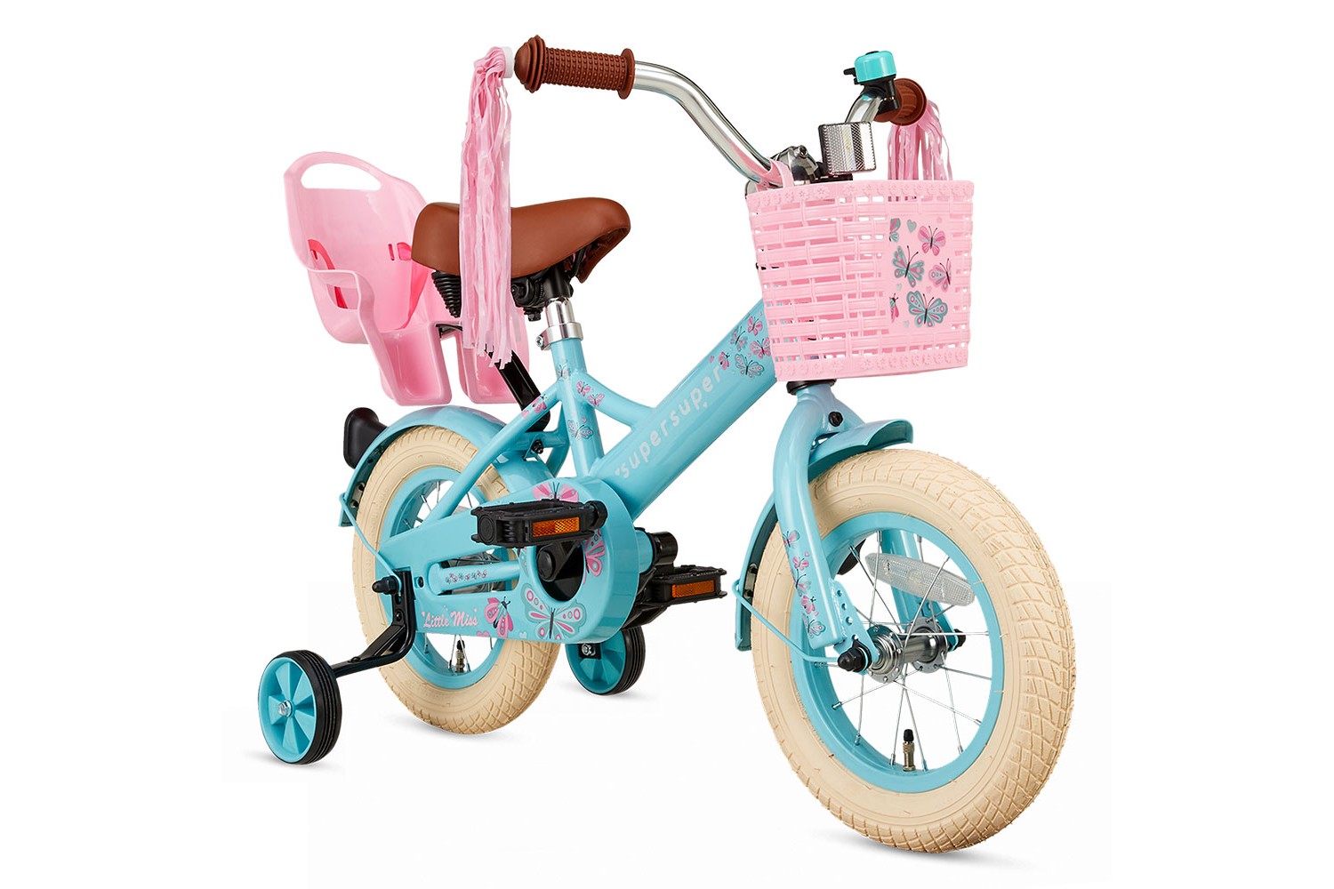 Supersuper Little Miss Børnecykel 12 tommer Piger Turkis Supersuper Little Miss Børnecykel 12 tommer Piger Turkis