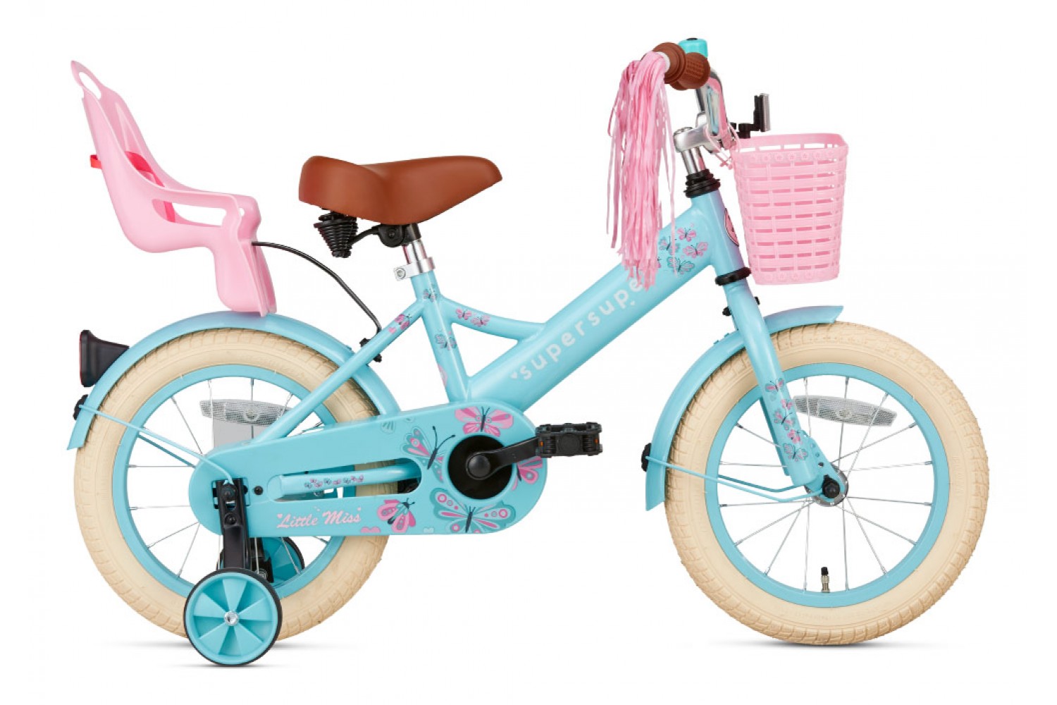 Supersuper Little Miss Børnecykel 14 tommer Piger Turkis Supersuper Little Miss Børnecykel 14 tommer Piger Turkis
