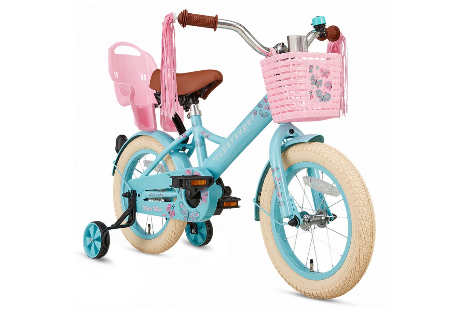 Supersuper Little Miss Børnecykel 14 tommer Piger Turkis Supersuper Little Miss Børnecykel 14 tommer Piger Turkis