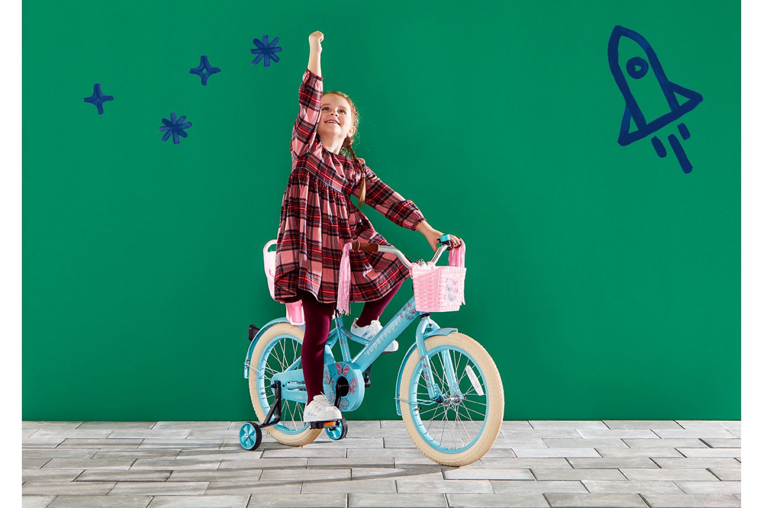 Supersuper Little Miss Børnecykel 14 tommer Piger Turkis Supersuper Little Miss Børnecykel 14 tommer Piger Turkis
